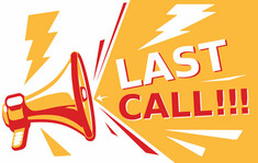 Speakerphone with text "last call"